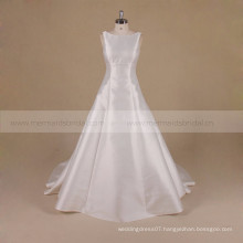 A Line Backless Princess Mikado Wedding Dress